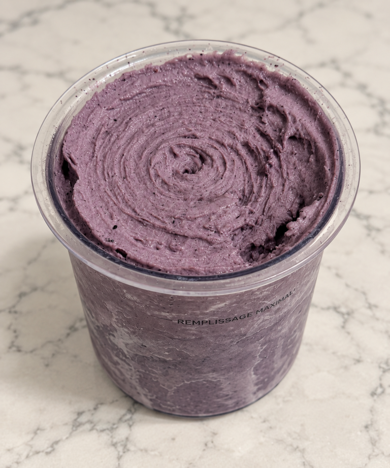 Blueberry Ninja Creami made without protein powder