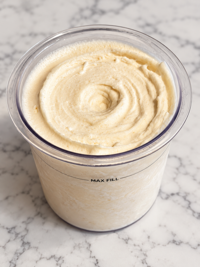 Caramel Macchiato Ninja Creami without protein powder in a Ninja Creami pint